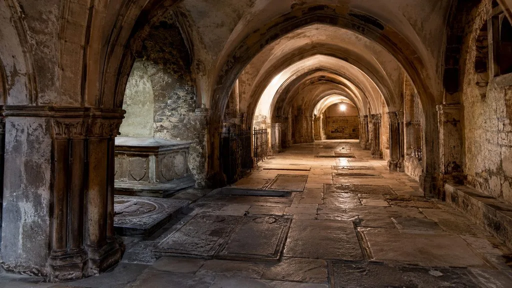 The crypt of St Paul’s Cathedral, the largest in Europe